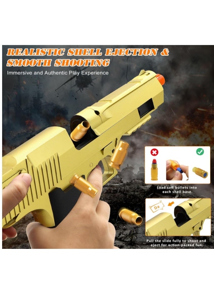 الواحة-TH مسدس رصاص ناعم، مسدسات رغوية لعبة برصاص ناعم، مسدس لعبة برصاص ناعم مع آلية سحب للخلف ومجموعة أهداف سهام، ألعاب مسدس للأطفال - Image 2